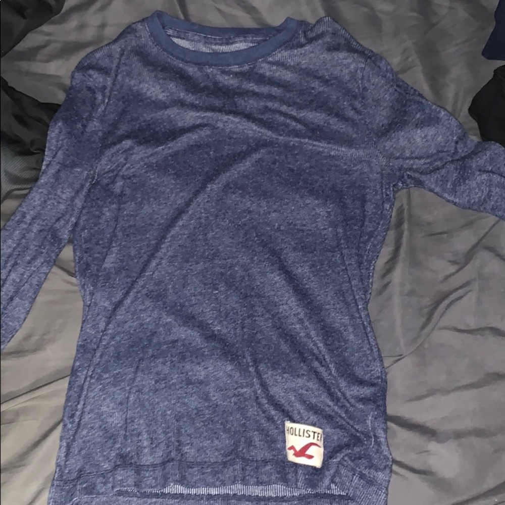Hollister Mens Medium Long Sleeve Dark Blue Shirt